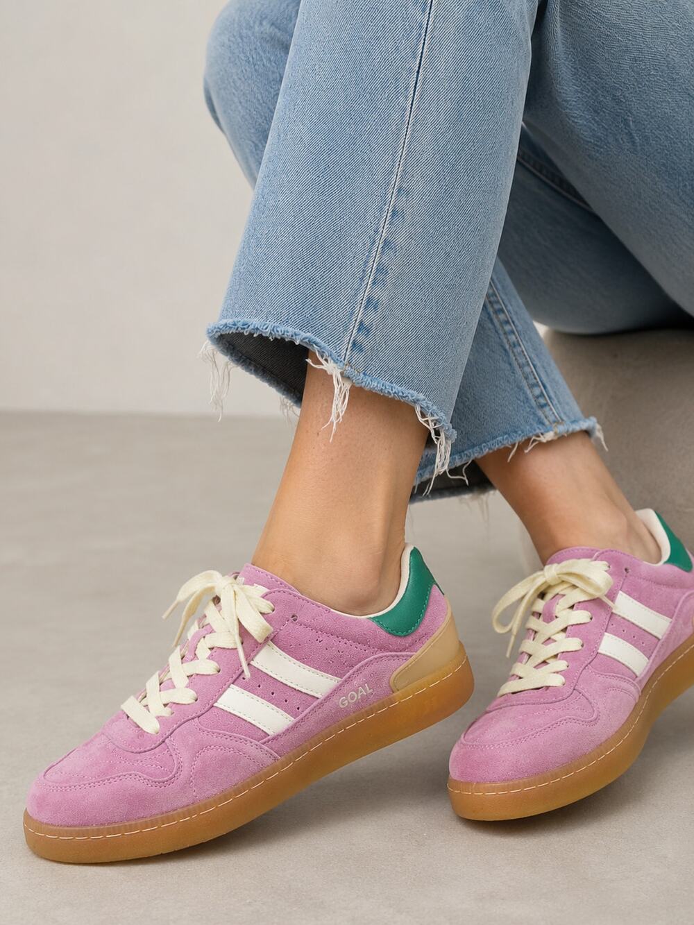 Coolway Women's SZ 41/10 Goal Pink Lemonade-Green Designed In Spain Tennis Shoe